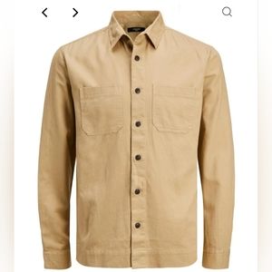 BNWT Jack & Jones Linen Overshirt Beige